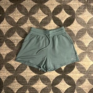 Alo Yoga Teal Athletic Shorts with Pockets